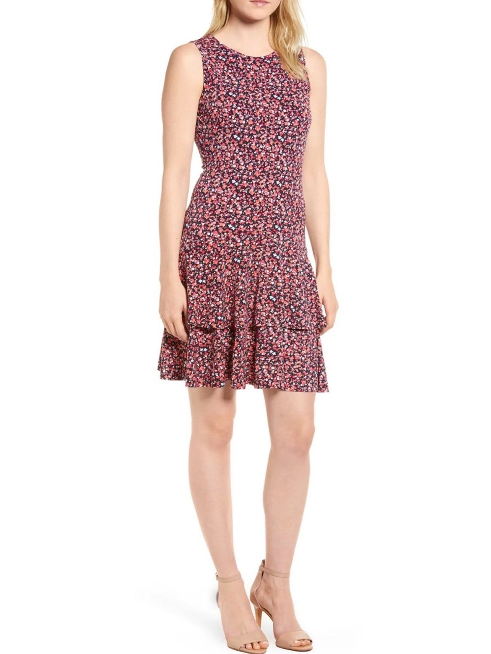 MICHAEL Michael Kors Wildflower flounce sleeveless dress XS NWT